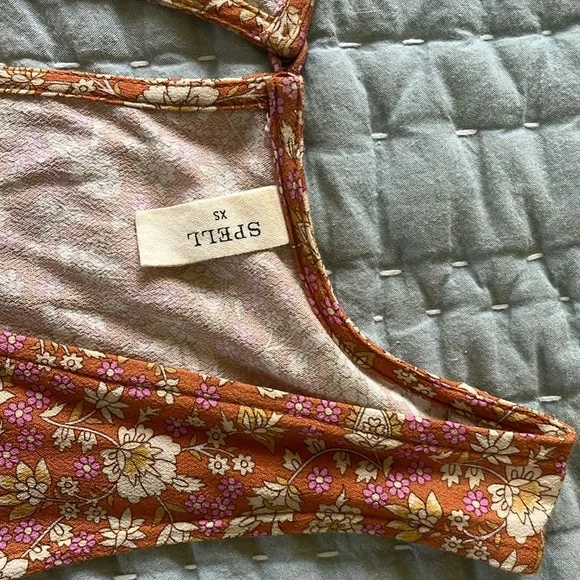 SPELL SIENNA ROMPER CLAY EUC - size XS - Picture 6 of 7